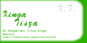 kinga tisza business card